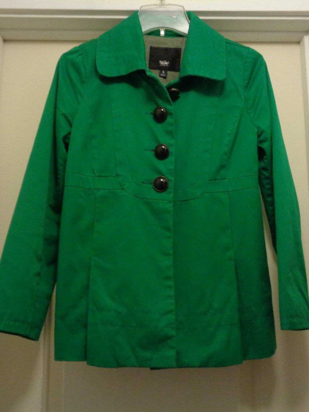 EMERALD GREEN FOREST FAIRYCORE COTTONY LITTLE TEXTURES LONG JACKET BY MOSSINO S